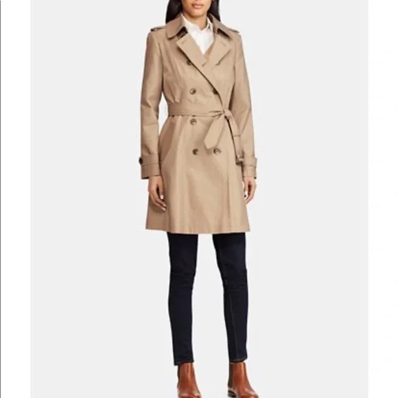 🚨LAST CHANCE🚨 Ralph Lauren Belted Trench Coat Sand - Picture 3 of 10